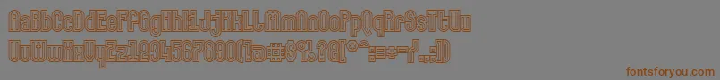 Шрифт Makushkaquadriga – коричневые шрифты на сером фоне