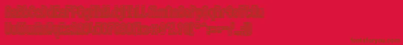 Police Makushkaquadriga – polices brunes sur fond rouge