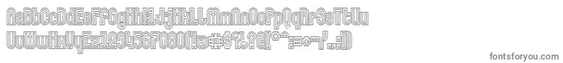 フォントMakushkaquadriga – 白い背景に灰色の文字