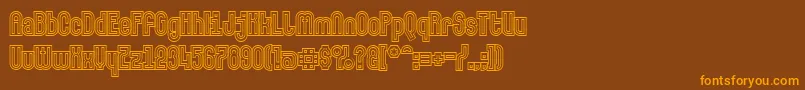 Makushkaquadriga Font – Orange Fonts on Brown Background