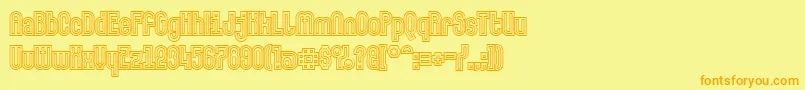 Шрифт Makushkaquadriga – оранжевые шрифты на жёлтом фоне