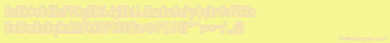 Makushkaquadriga Font – Pink Fonts on Yellow Background