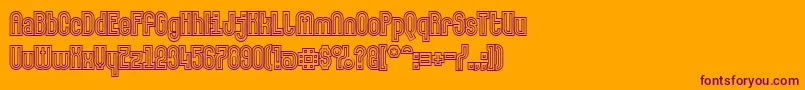 Шрифт Makushkaquadriga – фиолетовые шрифты на оранжевом фоне