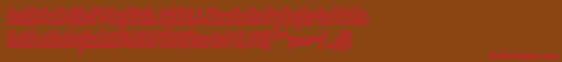 Makushkaquadriga Font – Red Fonts on Brown Background
