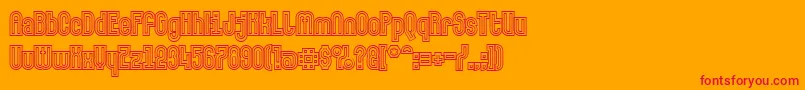 Makushkaquadriga Font – Red Fonts on Orange Background