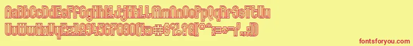 Makushkaquadriga Font – Red Fonts on Yellow Background