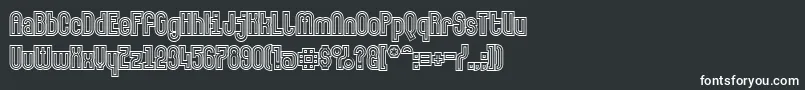 フォントMakushkaquadriga – 黒い背景に白い文字