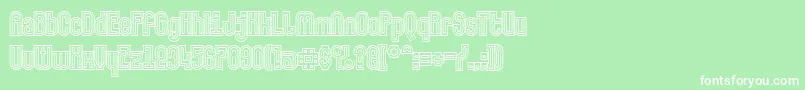 フォントMakushkaquadriga – 緑の背景に白い文字