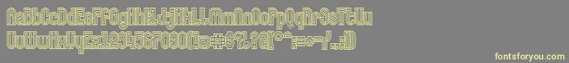 Шрифт Makushkaquadriga – жёлтые шрифты на сером фоне