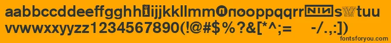 NMod Font – Black Fonts on Orange Background