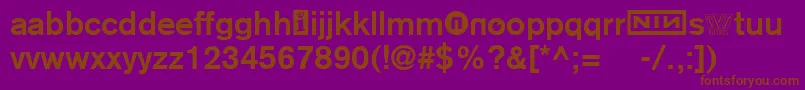 NMod Font – Brown Fonts on Purple Background