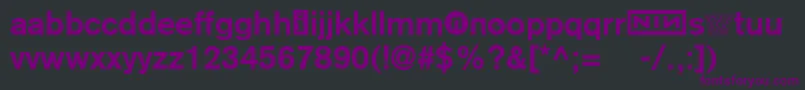 Czcionka NMod – fioletowe czcionki na czarnym tle