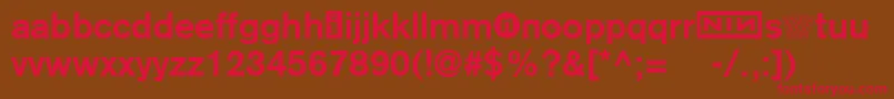 NMod Font – Red Fonts on Brown Background