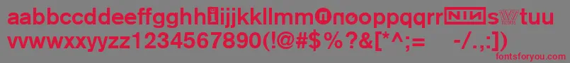 NMod Font – Red Fonts on Gray Background