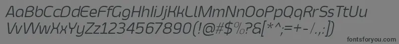 SmoolthanThinItalic Font – Black Fonts on Gray Background