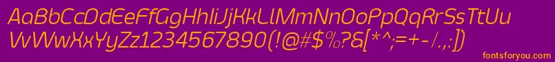 SmoolthanThinItalic Font – Orange Fonts on Purple Background