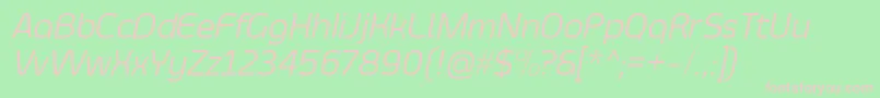 SmoolthanThinItalic Font – Pink Fonts on Green Background