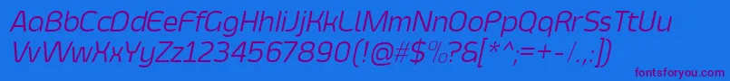 SmoolthanThinItalic Font – Purple Fonts on Blue Background