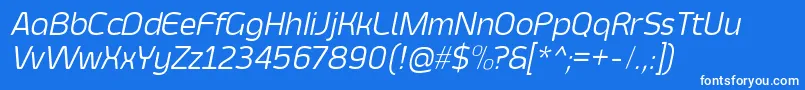 SmoolthanThinItalic Font – White Fonts on Blue Background