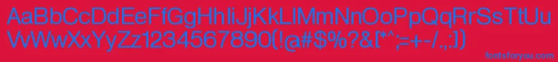 HeldustryftRegular Font – Blue Fonts on Red Background