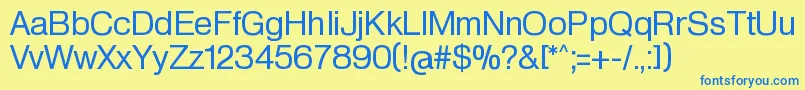 HeldustryftRegular Font – Blue Fonts on Yellow Background