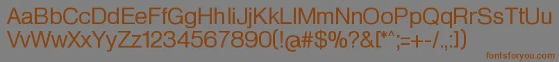 Шрифт HeldustryftRegular – коричневые шрифты на сером фоне