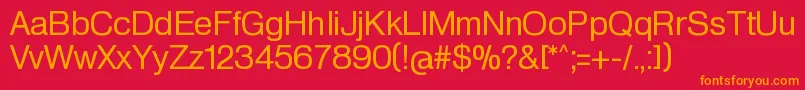 HeldustryftRegular Font – Orange Fonts on Red Background