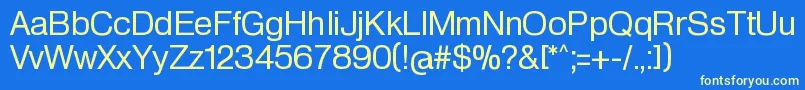 HeldustryftRegular Font – Yellow Fonts on Blue Background