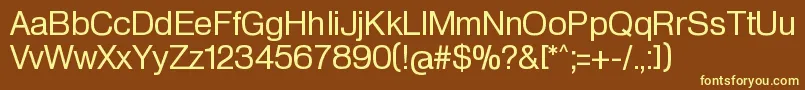 HeldustryftRegular Font – Yellow Fonts on Brown Background