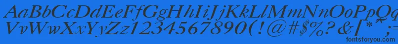 CasloncttItalic Font – Black Fonts on Blue Background