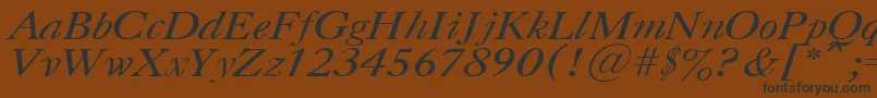 CasloncttItalic-Schriftart – Schwarze Schriften auf braunem Hintergrund