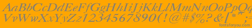Lisätietoja CasloncttItalic-fontista CasloncttItalic-fontti – harmaat kirjasimet oranssilla taustalla