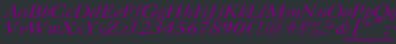 CasloncttItalic Font – Purple Fonts on Black Background