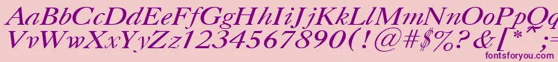 CasloncttItalic Font – Purple Fonts on Pink Background