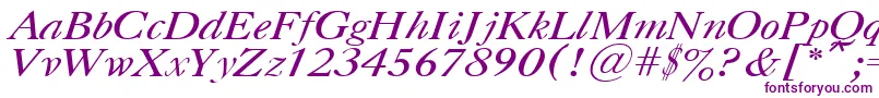 CasloncttItalic Font – Purple Fonts on White Background