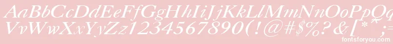 CasloncttItalic Font – White Fonts on Pink Background