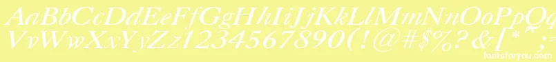 fuente CasloncttItalic – Fuentes Blancas Sobre Fondo Amarillo
