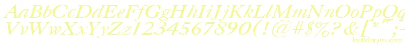 CasloncttItalic-Schriftart – Gelbe Schriften