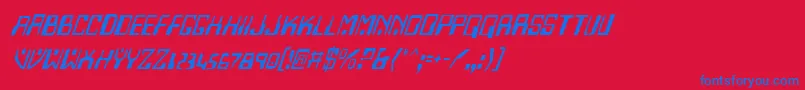 Homev2i Font – Blue Fonts on Red Background