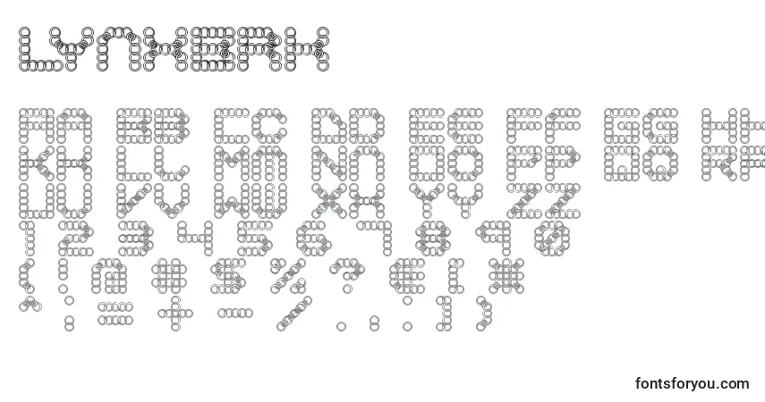 Шрифт LynxBrk – алфавит, цифры, специальные символы