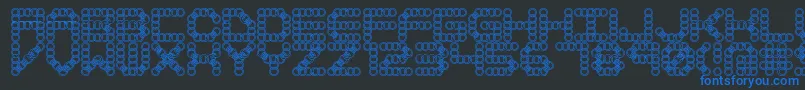 LynxBrk-Schriftart – Blaue Schriften auf schwarzem Hintergrund