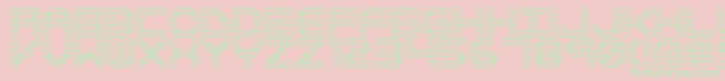 Fonte LynxBrk – fontes verdes em um fundo rosa