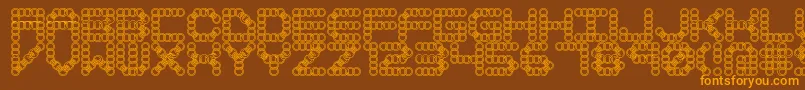 LynxBrk Font – Orange Fonts on Brown Background