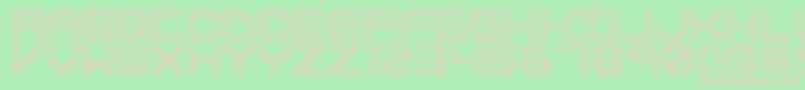 LynxBrk Font – Pink Fonts on Green Background