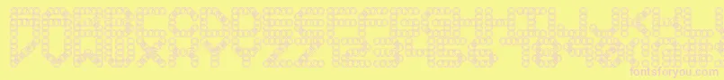 フォントLynxBrk – ピンクのフォント、黄色の背景