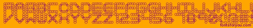 LynxBrk Font – Purple Fonts on Orange Background