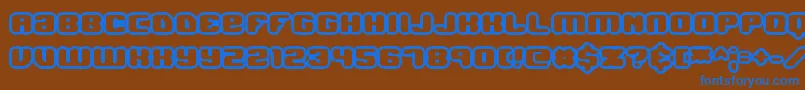 JawbreakerOl1Brk Font – Blue Fonts on Brown Background
