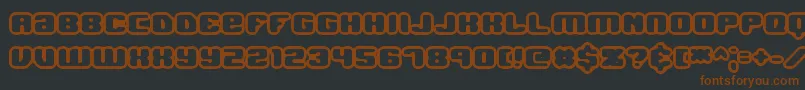Шрифт JawbreakerOl1Brk – коричневые шрифты на чёрном фоне
