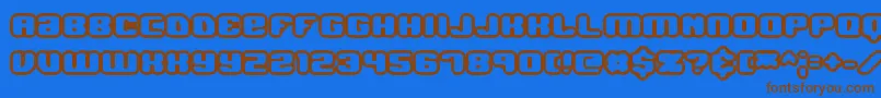JawbreakerOl1Brk Font – Brown Fonts on Blue Background