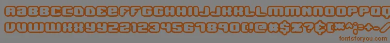 JawbreakerOl1Brk-Schriftart – Braune Schriften auf grauem Hintergrund